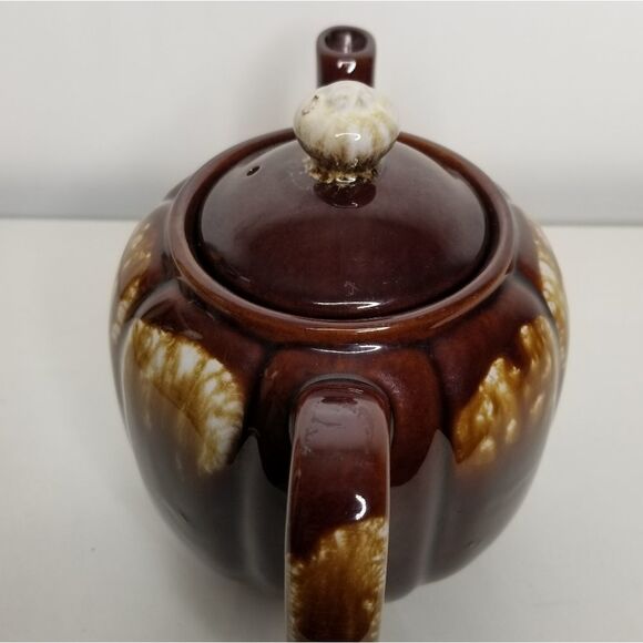 Japan‎ Pottery Brown White Drip Glaze Teapot - Picture 3 of 14